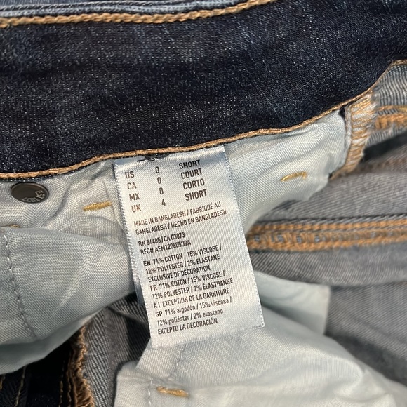 AEO SKINNY DENIM JEANS LOW RISE 0short EUC - Picture 5 of 6